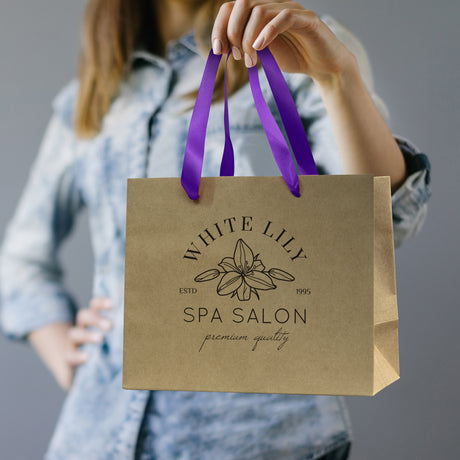 Medium Ribbon Handle Paper Bag - Feature