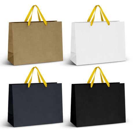 Extra Large Ribbon Handle Paper Bag - Yellow Ribbon