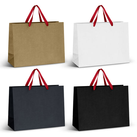 Extra Large Ribbon Handle Paper Bag - Red Ribbon