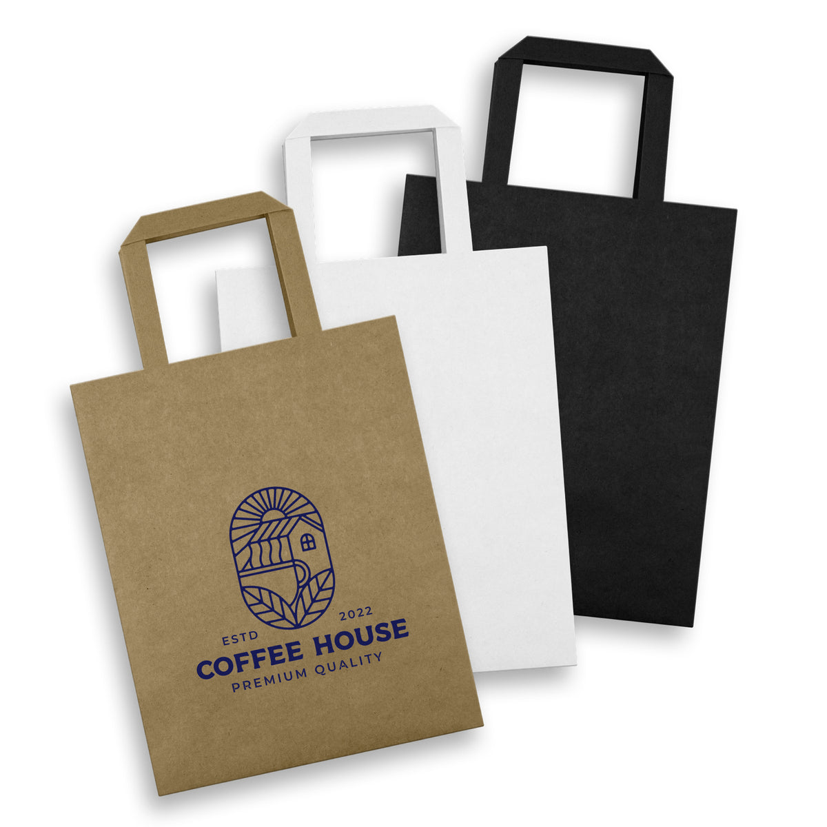 Medium Flat Handle Paper Bag Portrait - Main