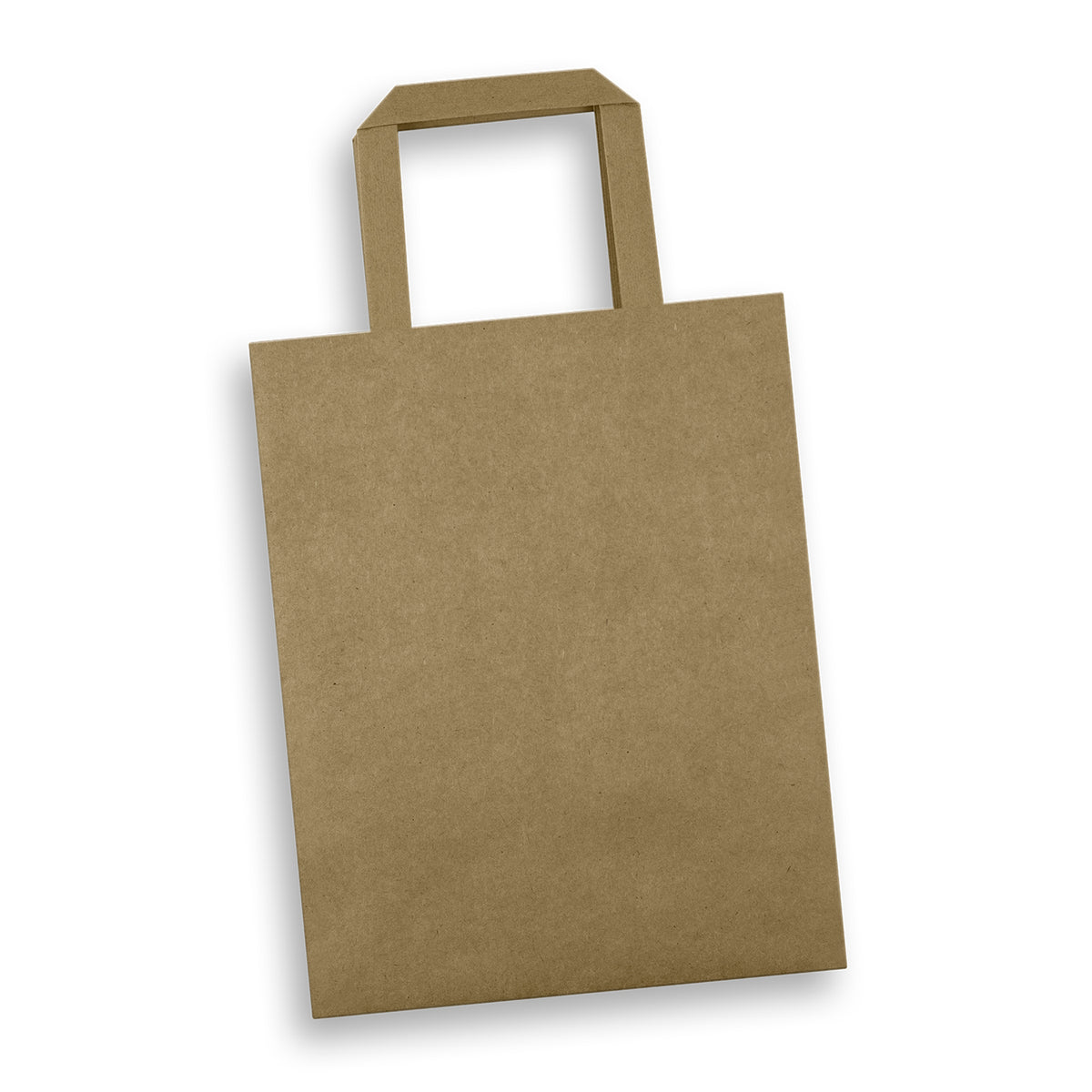 Medium Flat Handle Paper Bag Portrait - Natural