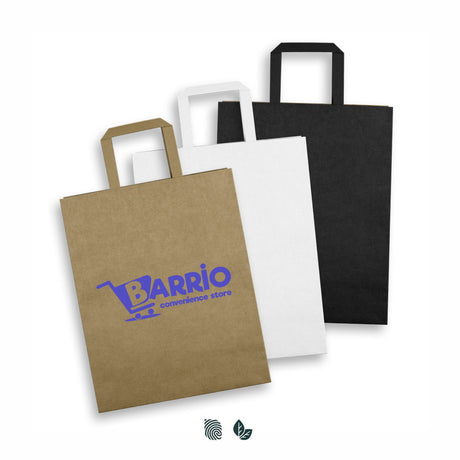Large Flat Handle Paper Bag Portrait - Impact Aware