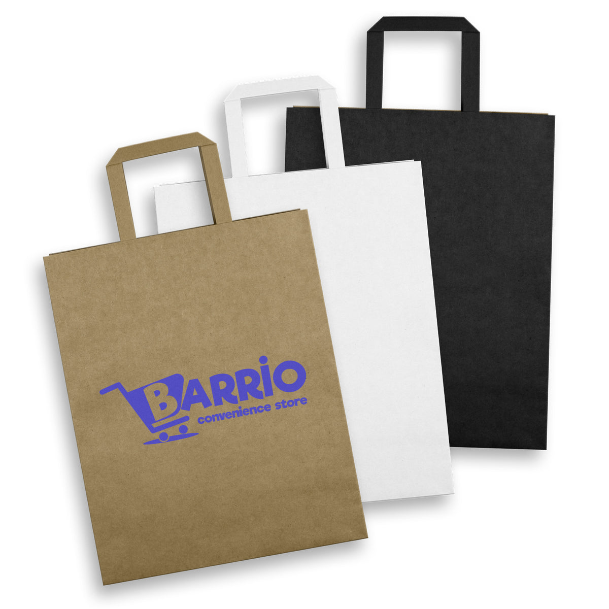 Large Flat Handle Paper Bag Portrait - Main