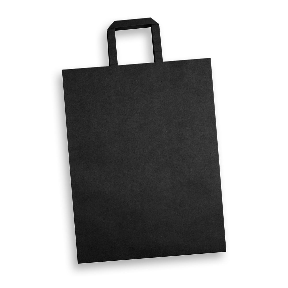 Extra Large Flat Handle Paper Bag Portrait - Black