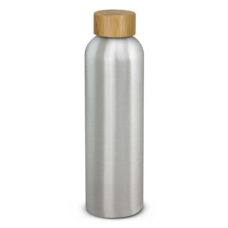 Eden Aluminium Bottle Bamboo Lid - Silver