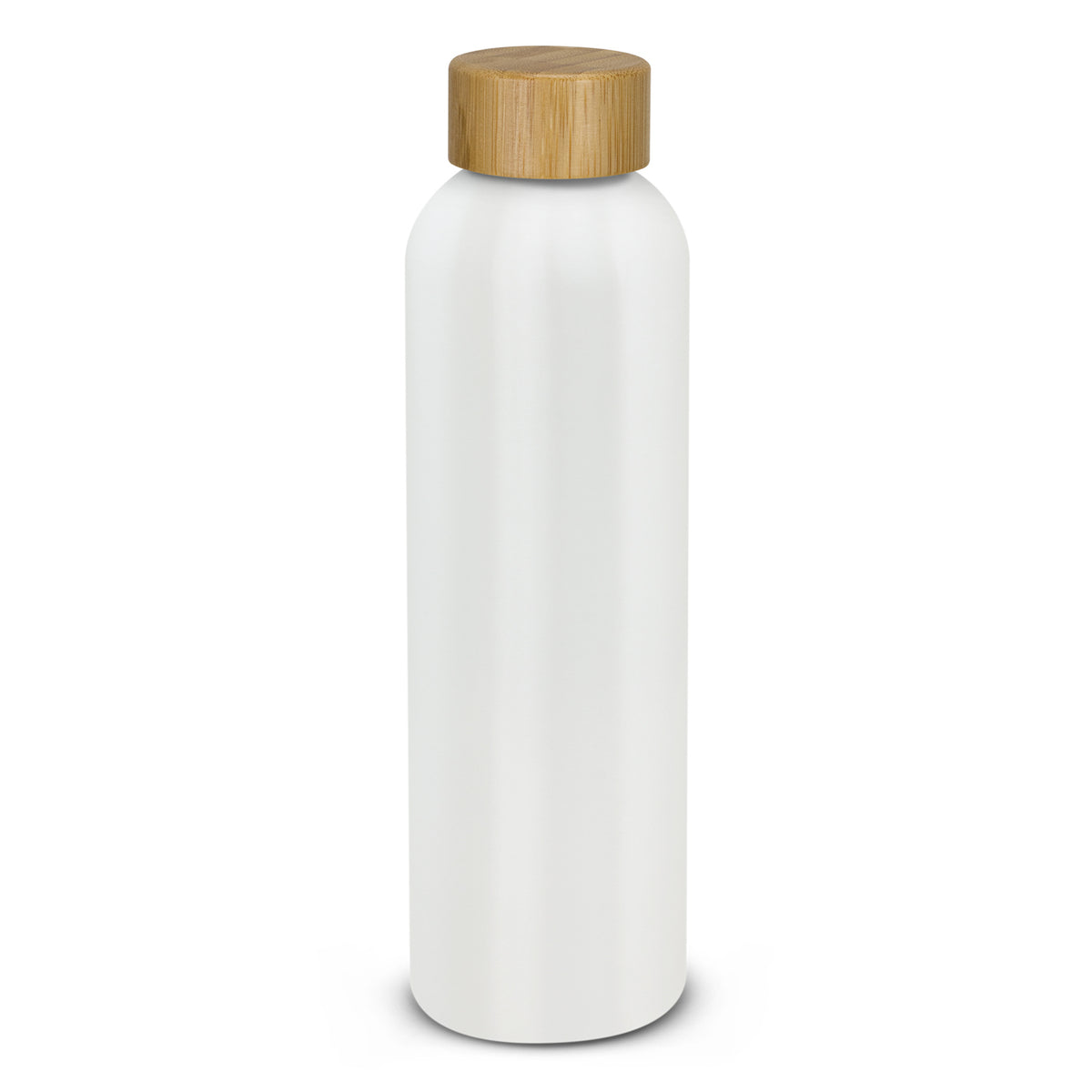 Eden Aluminium Bottle Bamboo Lid - White