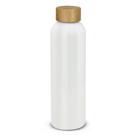 Eden Aluminium Bottle Bamboo Lid - White