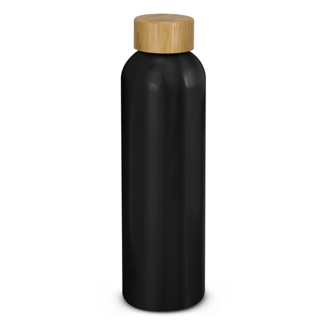 Eden Aluminium Bottle Bamboo Lid - Black