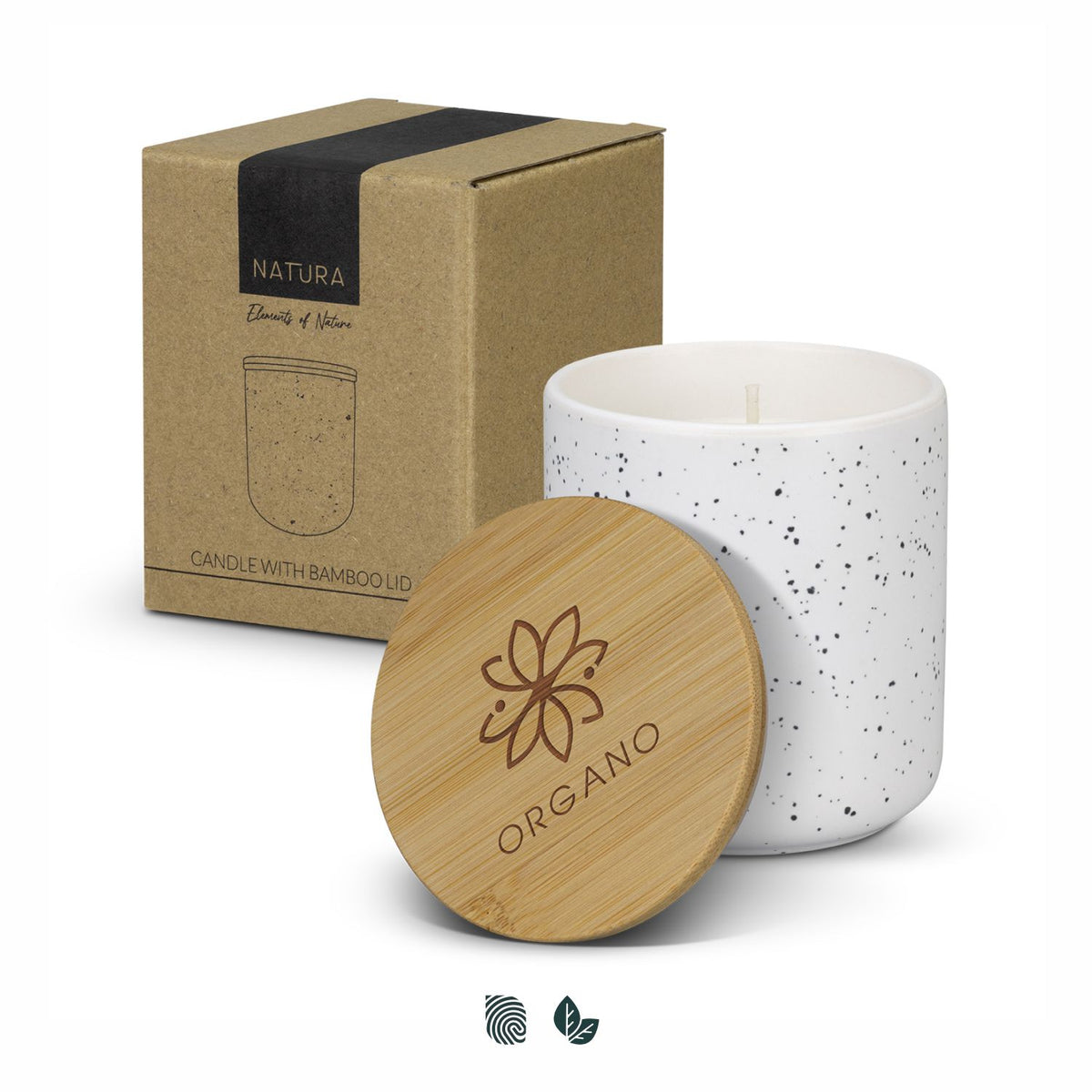 NATURA Candle with Bamboo Lid - Impact Aware
