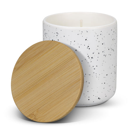 NATURA Candle with Bamboo Lid - Detail