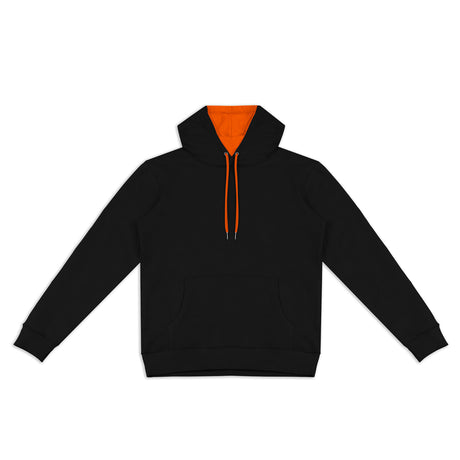 TRENDSWEAR Studio Contrast Unisex Hoodie - Black/Orange