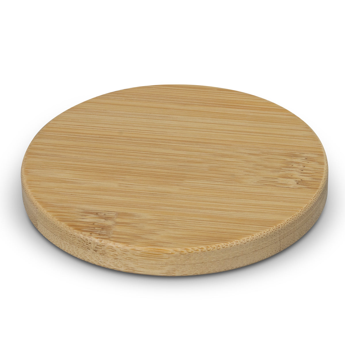 Bamboo Bottle Opener Coaster - Round - Natural