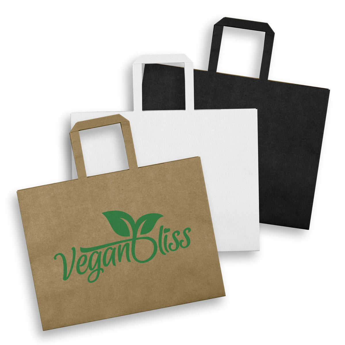 Large Flat Handle Paper Bag Landscape - Main