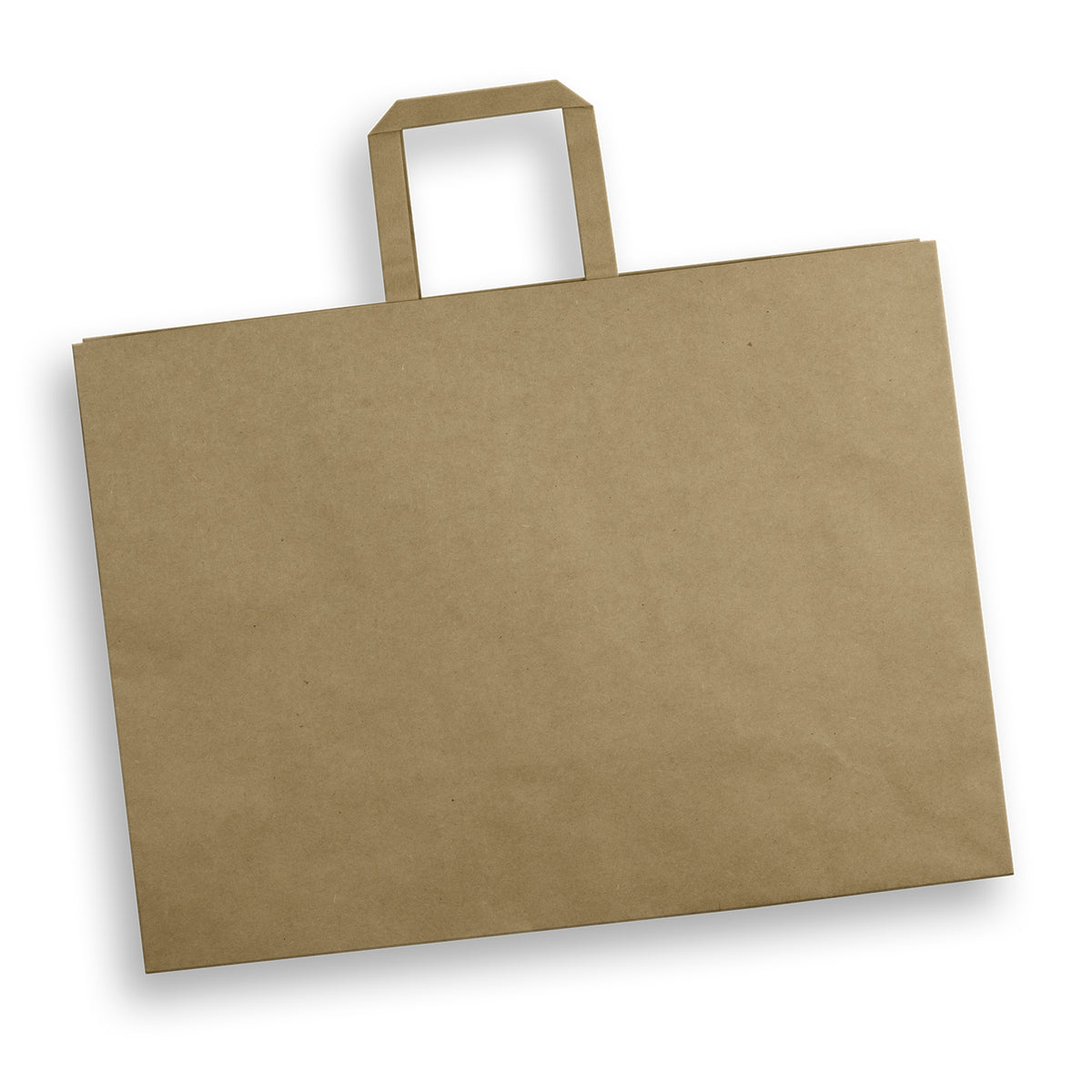 Extra Large Flat Handle Paper Bag Landscape - Natural