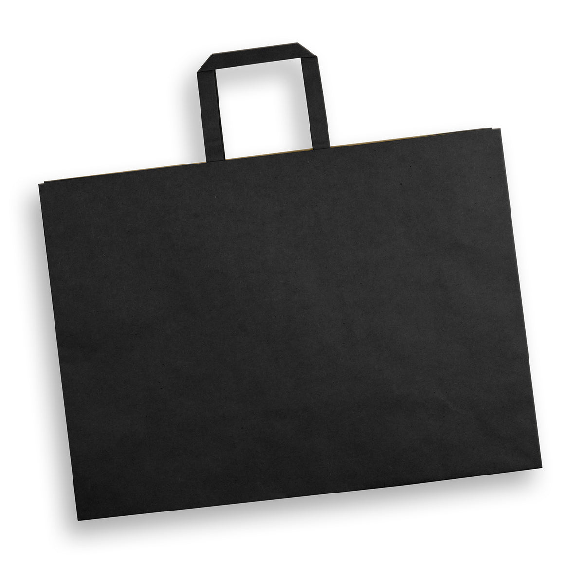 Extra Large Flat Handle Paper Bag Landscape - Black