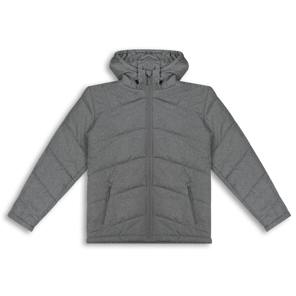 TRENDSWEAR Newport Mens Puffer Jacket - Heather Charcoal