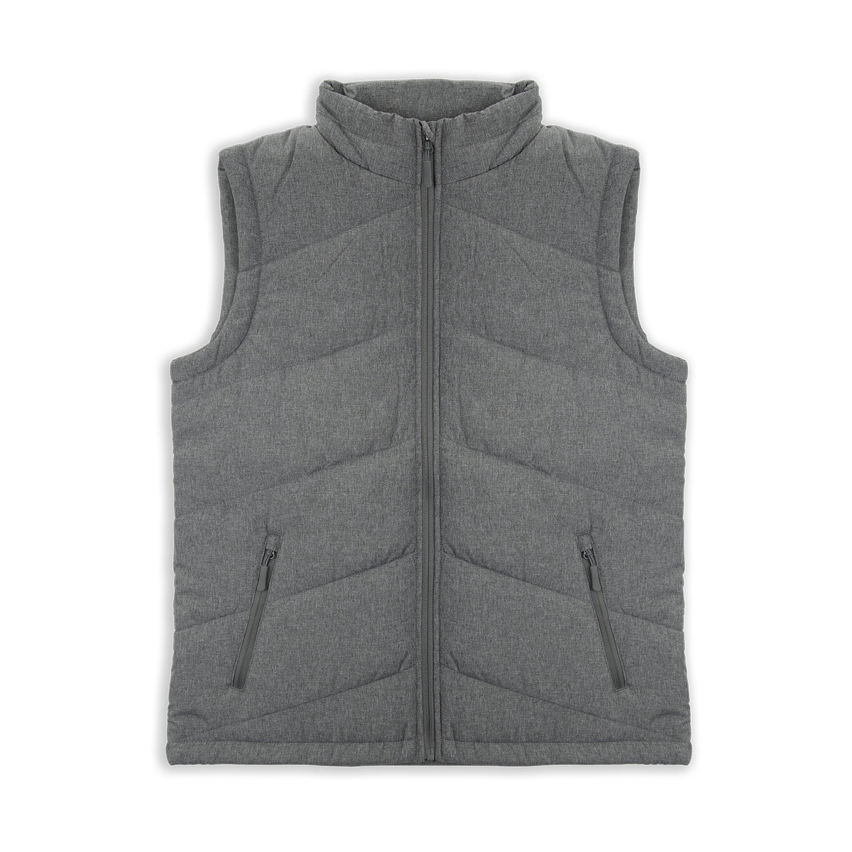 TRENDSWEAR Newport Womens Puffer Vest - Heather Charcoal