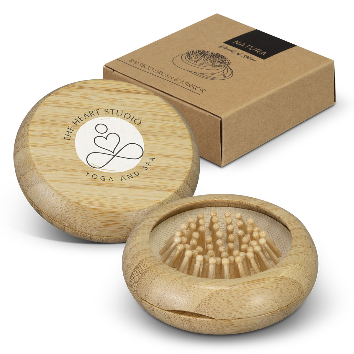 NATURA Bamboo Brush and Mirror - Main
