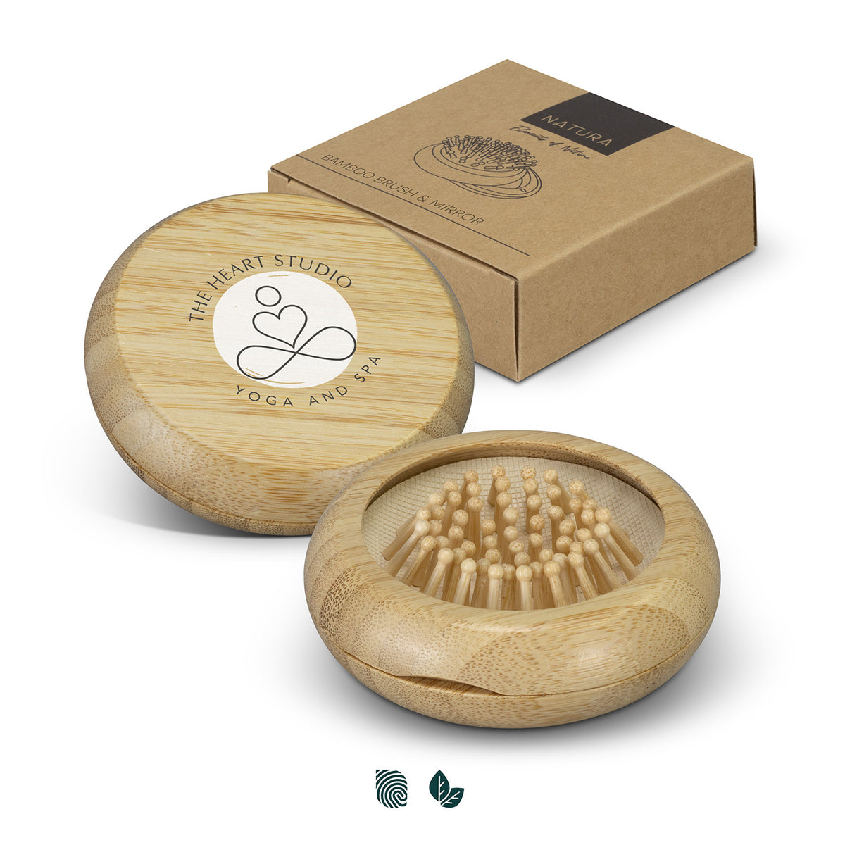 NATURA Bamboo Brush and Mirror - Impact Aware