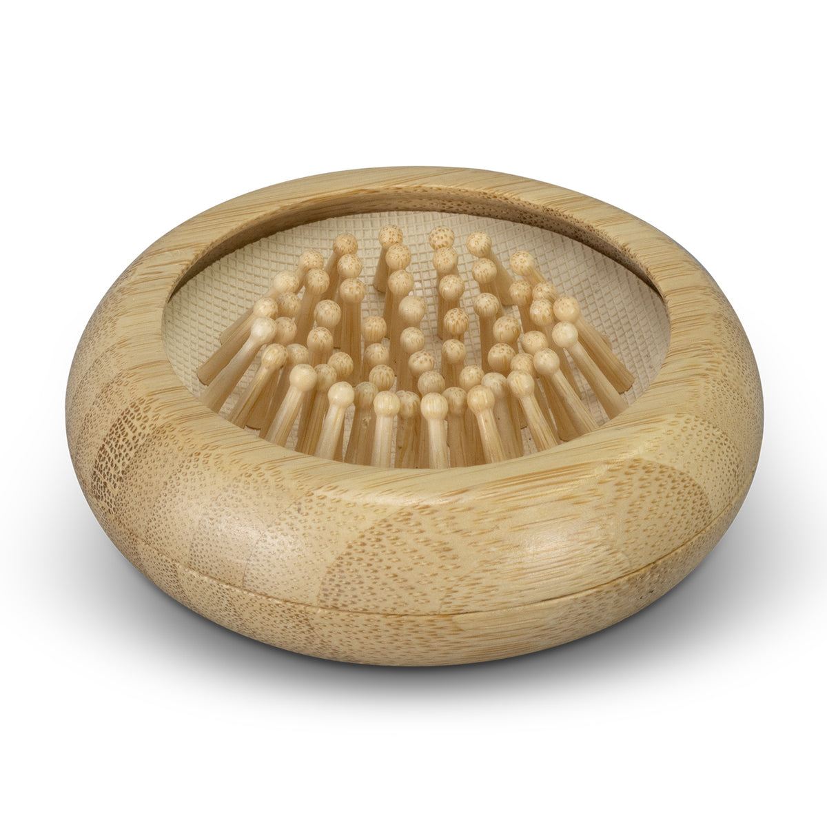 NATURA Bamboo Brush and Mirror - Natural