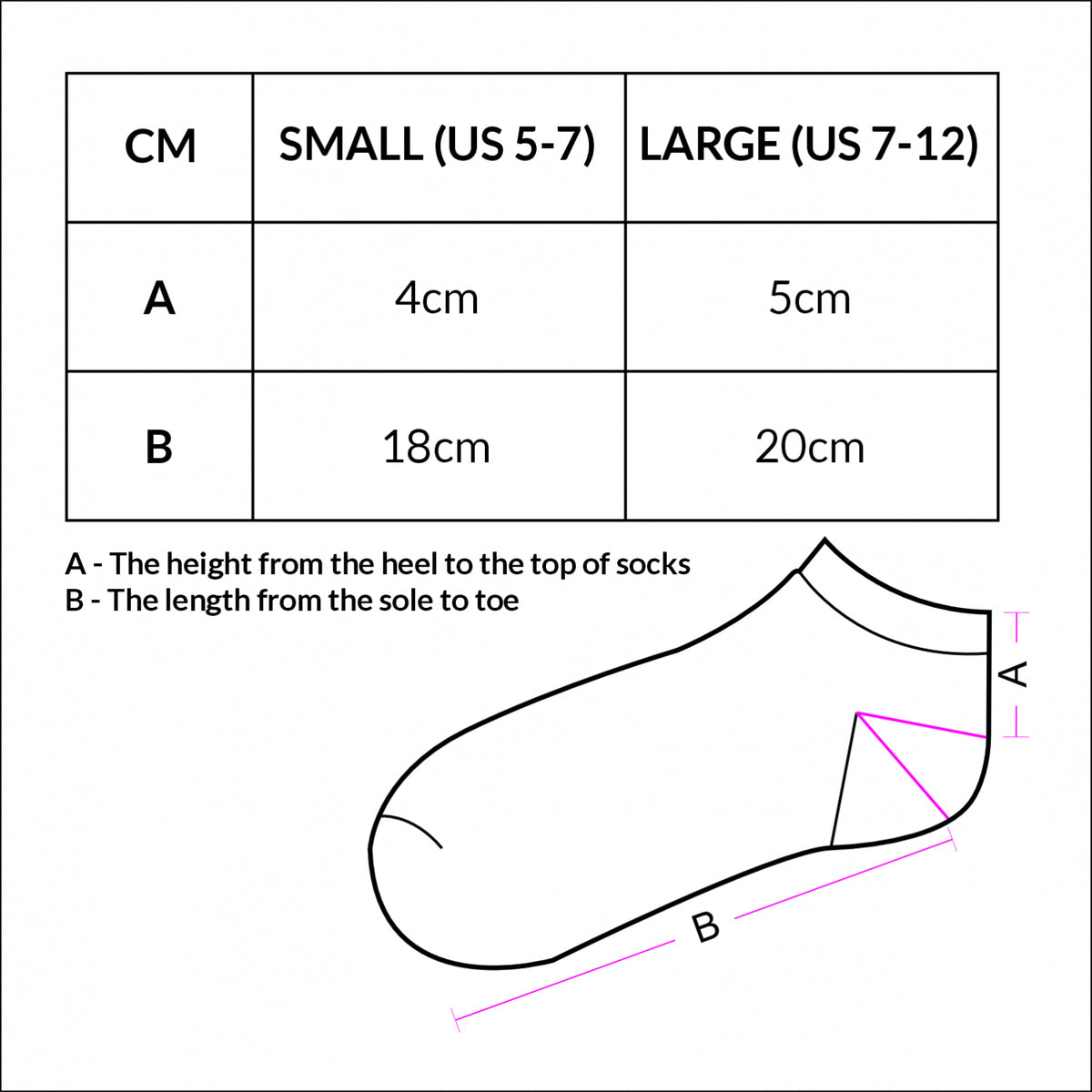 June Ankle Socks - Sizing