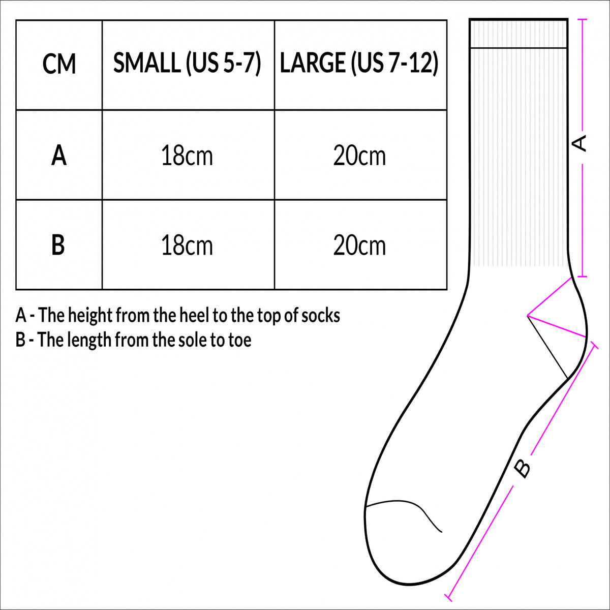 June Crew Socks - Sizing
