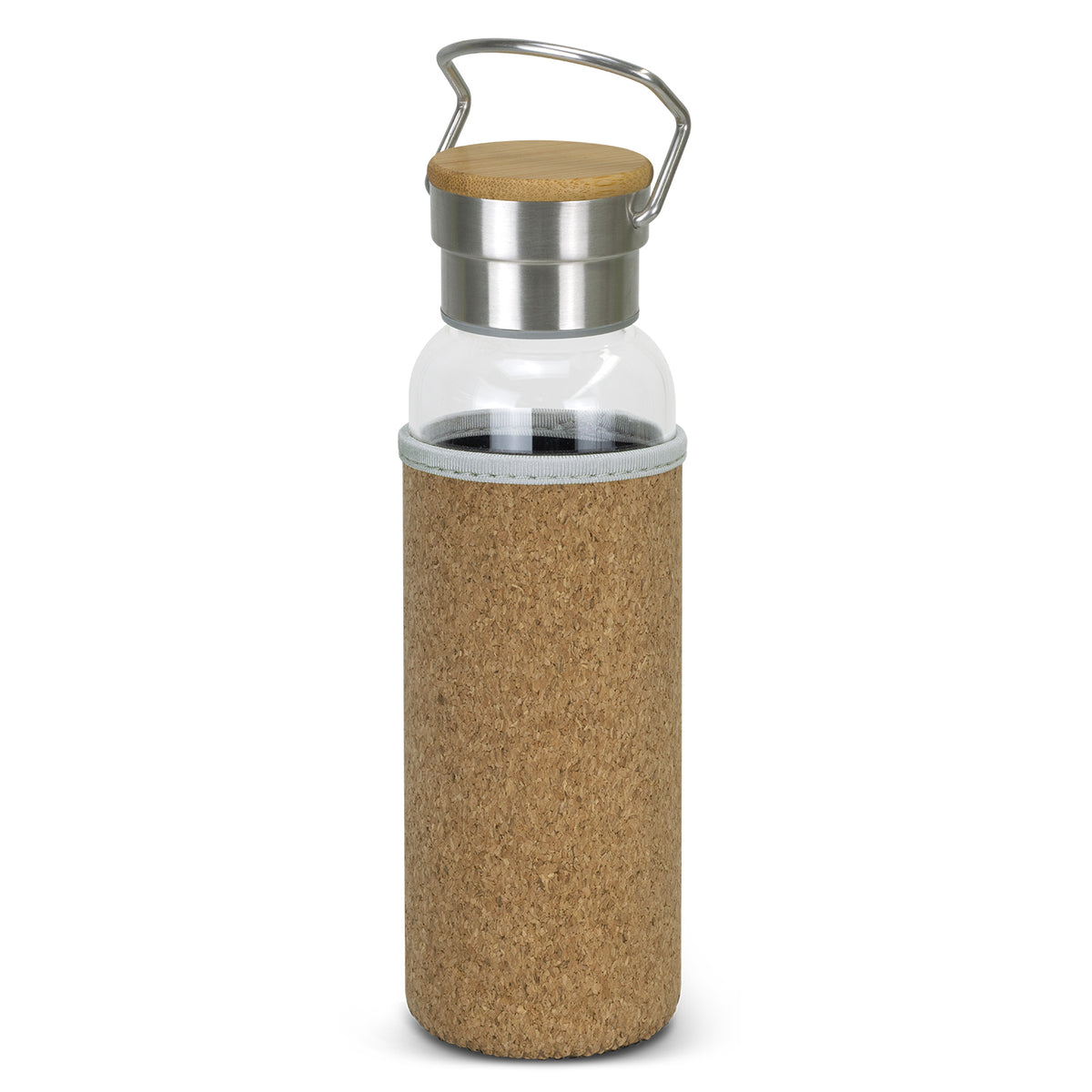 Nomad Glass Bottle - Cork Sleeve - Clear/Natural Sleeve