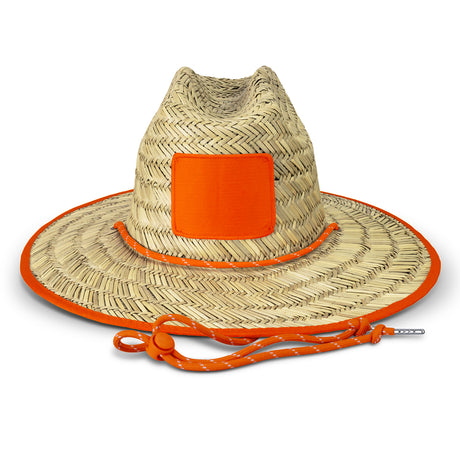 Tiki Straw Hat - Orange