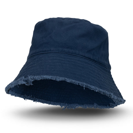 Raw Edge Bucket Hat - Navy