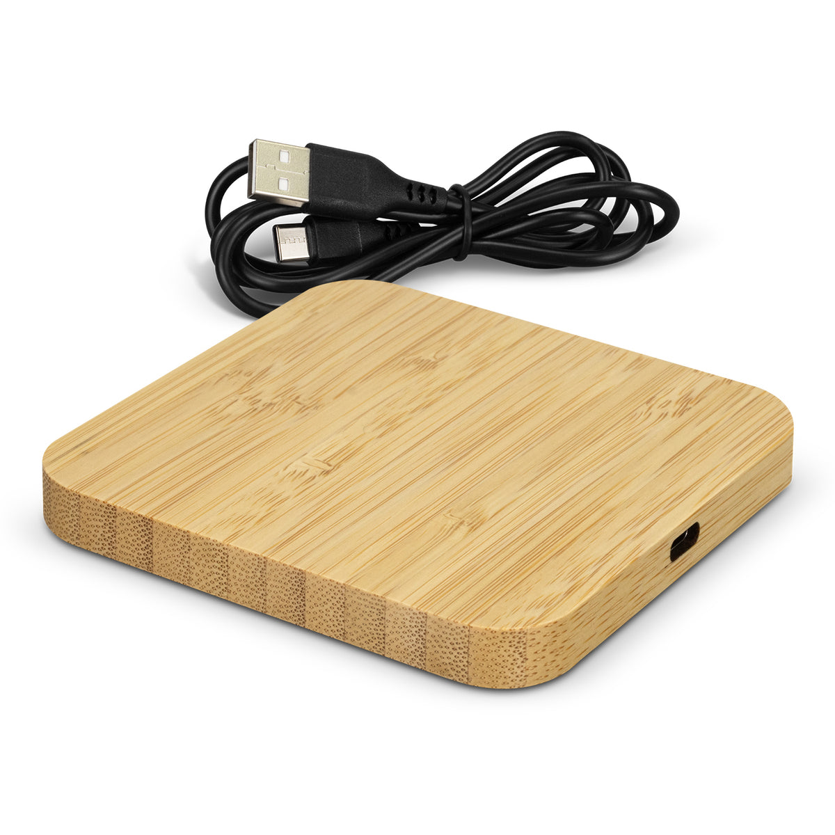 NATURA Bamboo Wireless Fast Charging Hub - Natural