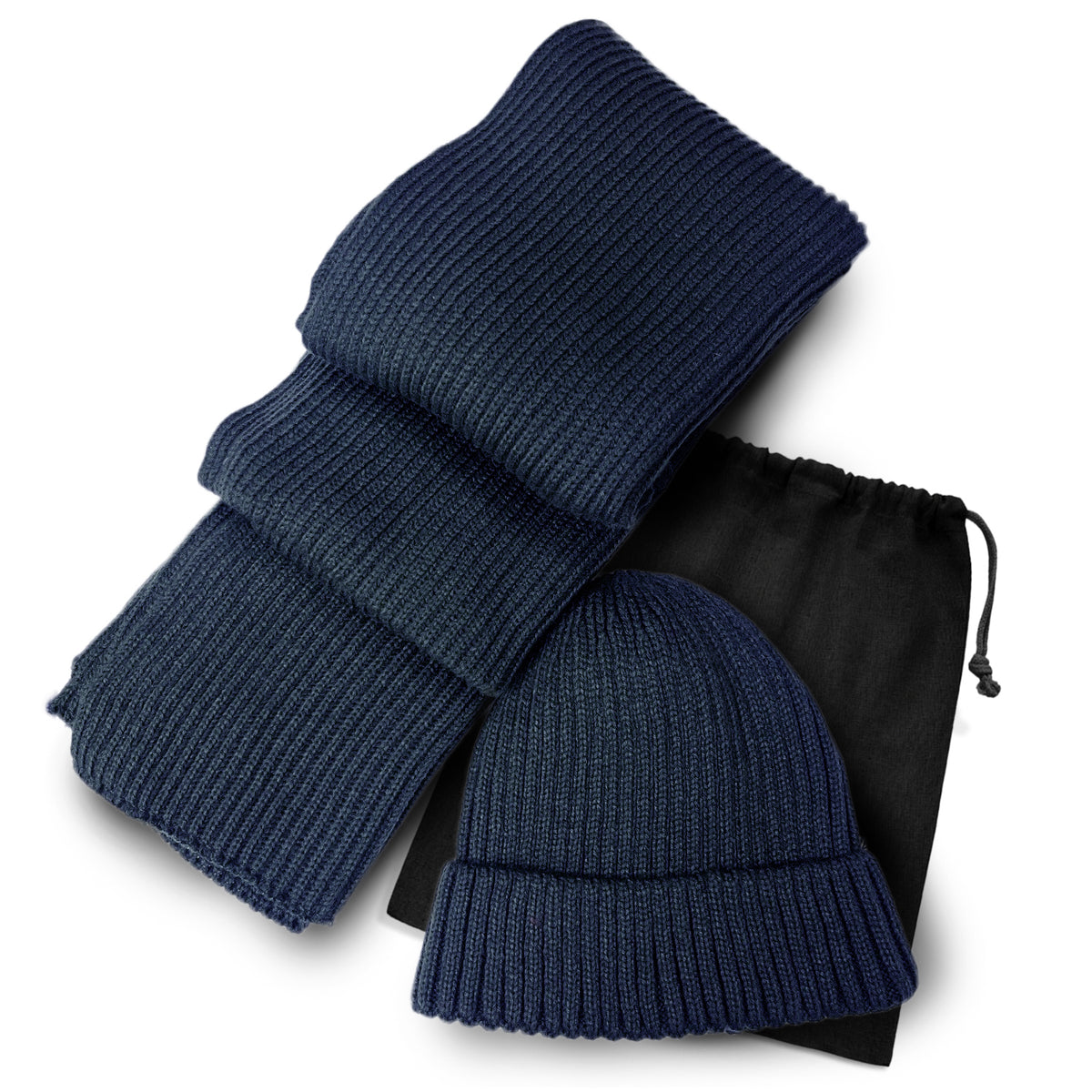 Denali Scarf and Beanie Set - Navy