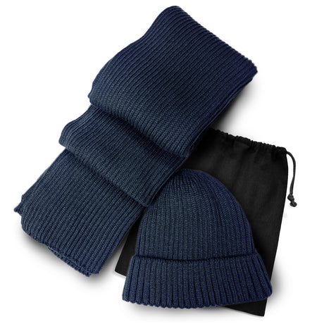 Denali Scarf and Beanie Set - Navy