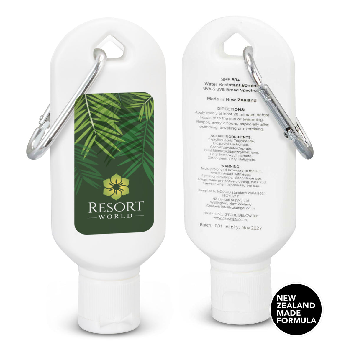 SPF 50+ Sun Gel 50ml Tube with Carabiner - Main
