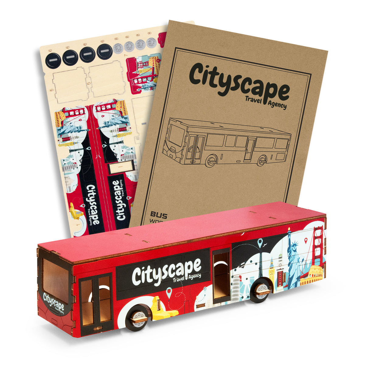 BRANDCRAFT Bus Wooden Model - Main