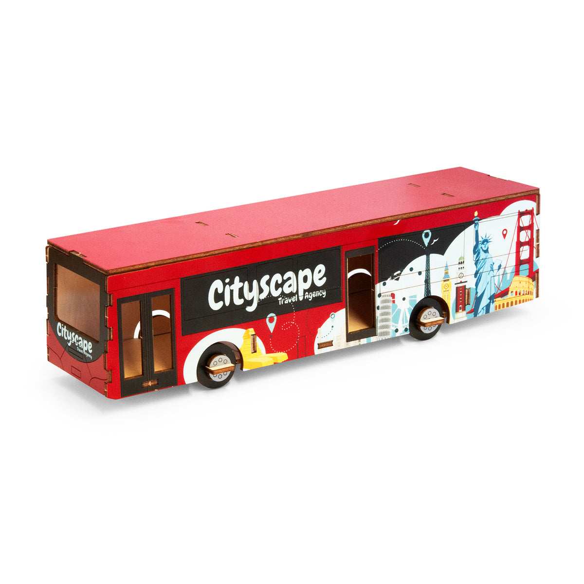 BRANDCRAFT Bus Wooden Model - Left Side