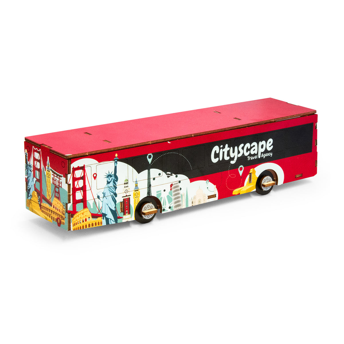 BRANDCRAFT Bus Wooden Model - Right Side