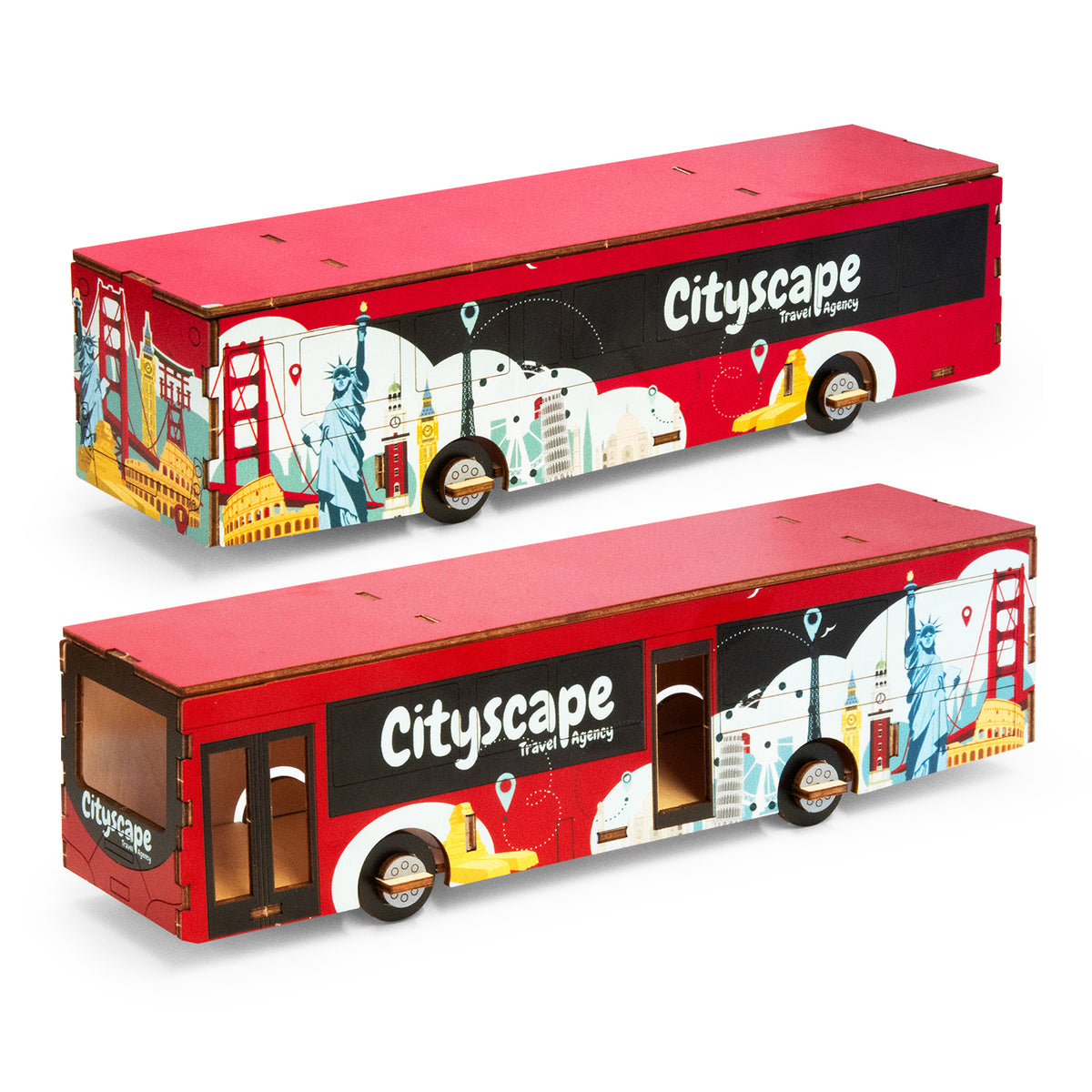 BRANDCRAFT Bus Wooden Model - Assembled