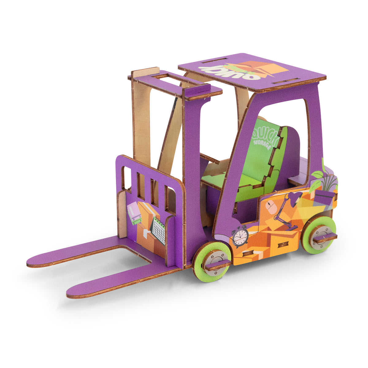 BRANDCRAFT Forklift Wooden Model - Left Side