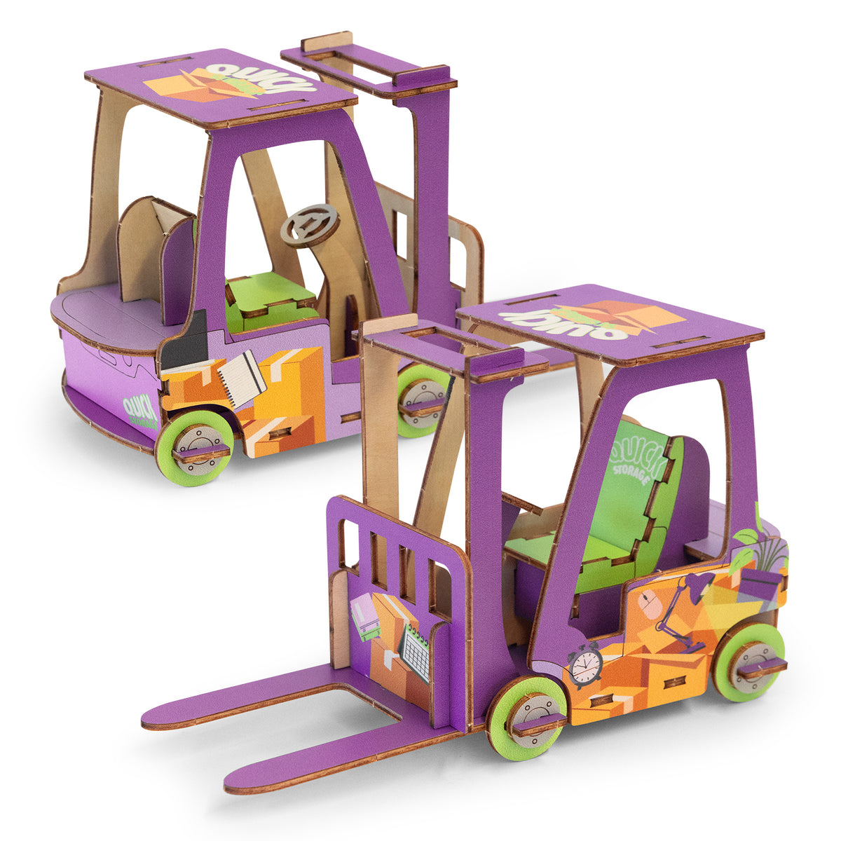BRANDCRAFT Forklift Wooden Model - Assembled