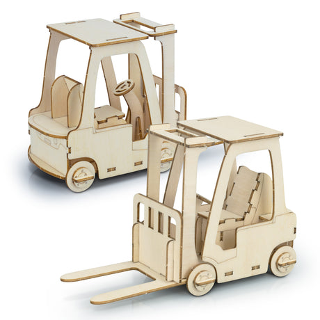 BRANDCRAFT Forklift Wooden Model - Assembled Unbranded