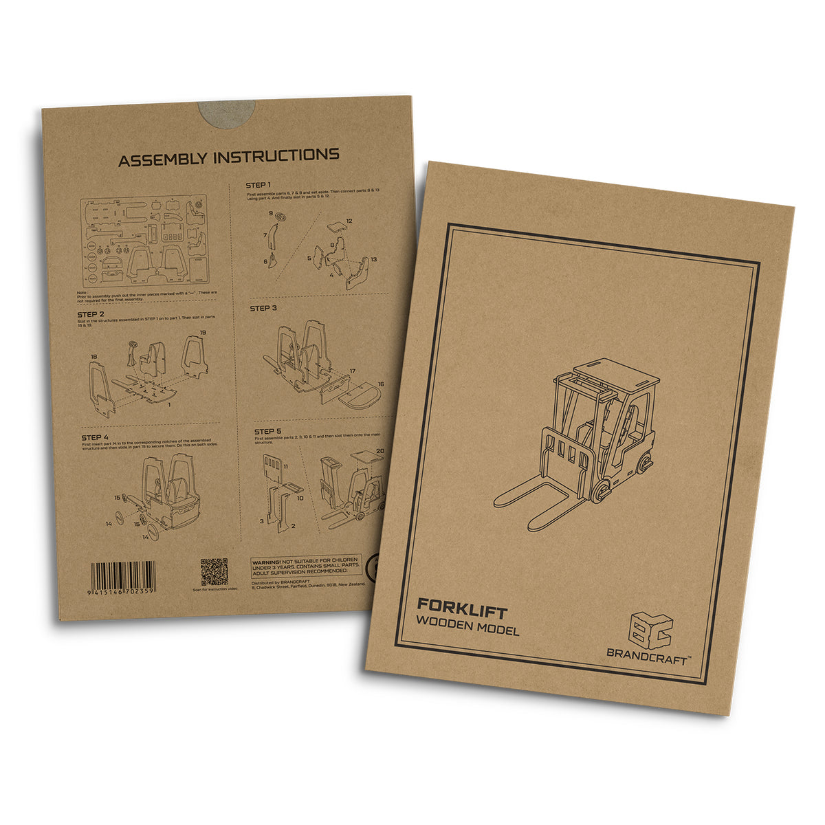 BRANDCRAFT Forklift Wooden Model - Sleeve