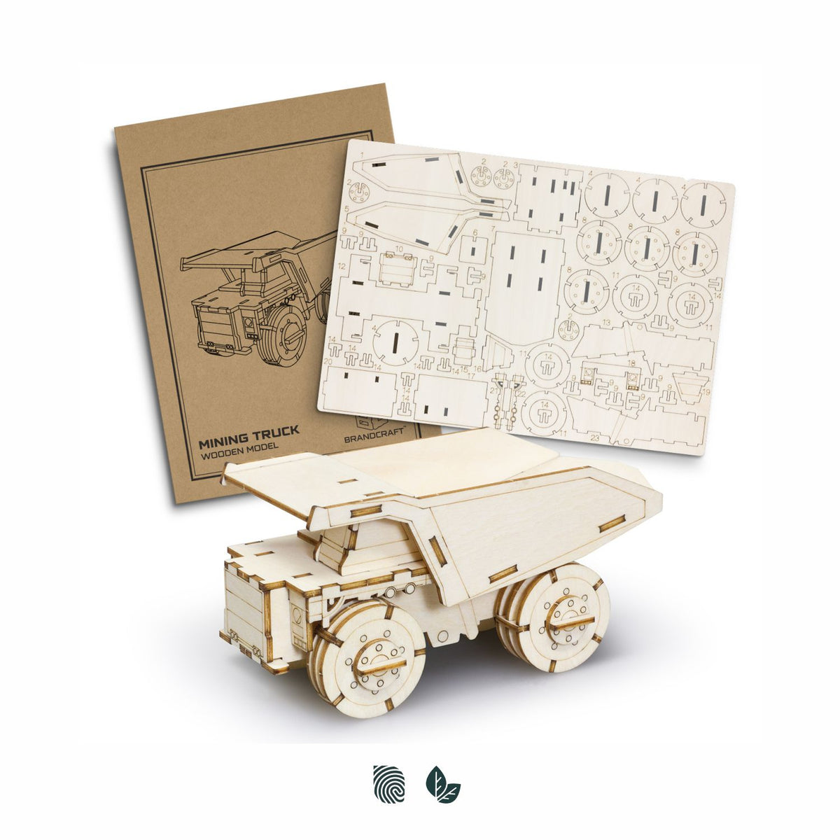 BRANDCRAFT Mining Truck Wooden Model - Impact Aware
