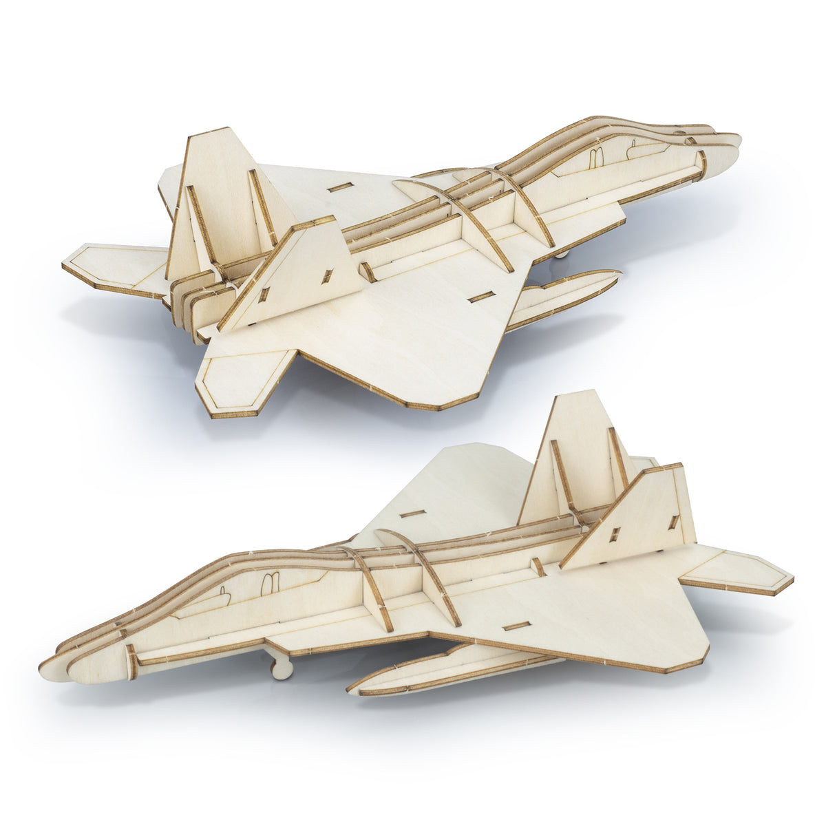 BRANDCRAFT Jet Fighter Wooden Model - Assembled Unbranded