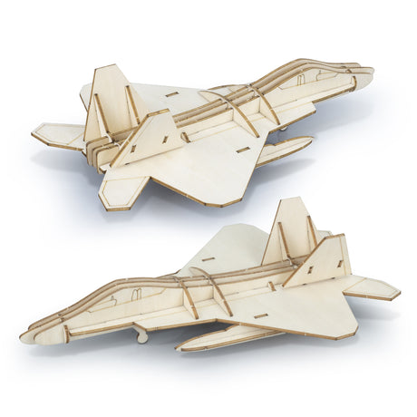 BRANDCRAFT Jet Fighter Wooden Model - Assembled Unbranded