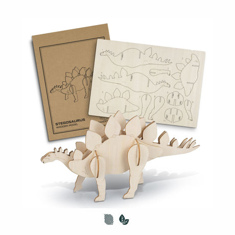 BRANDCRAFT Stegosaurus Wooden Model - Impact Aware