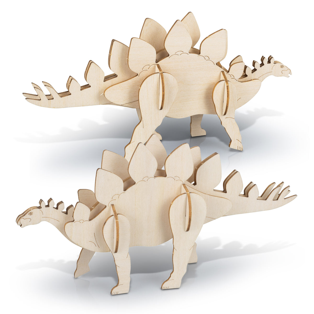 BRANDCRAFT Stegosaurus Wooden Model - Assembled