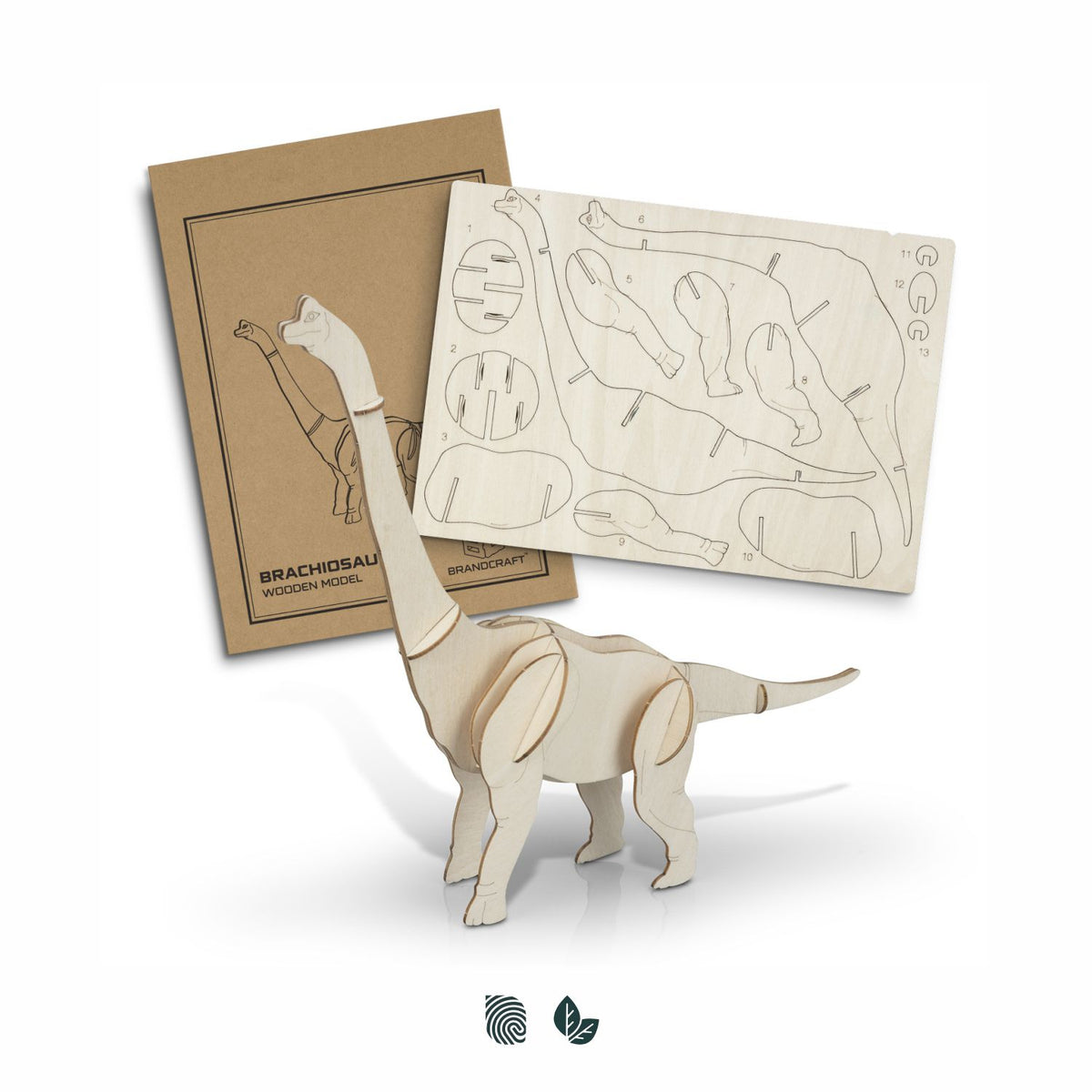 BRANDCRAFT Brachiosaurus Wooden Model - Impact Aware