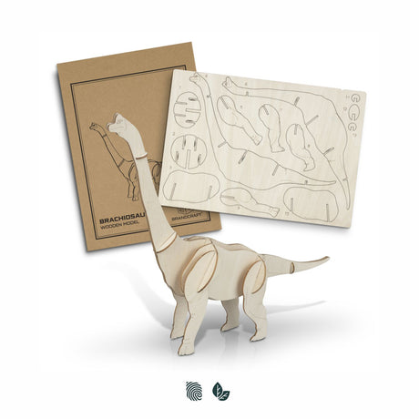 BRANDCRAFT Brachiosaurus Wooden Model - Impact Aware