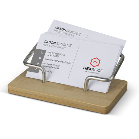 Bamboo Business Card Stand - Detail