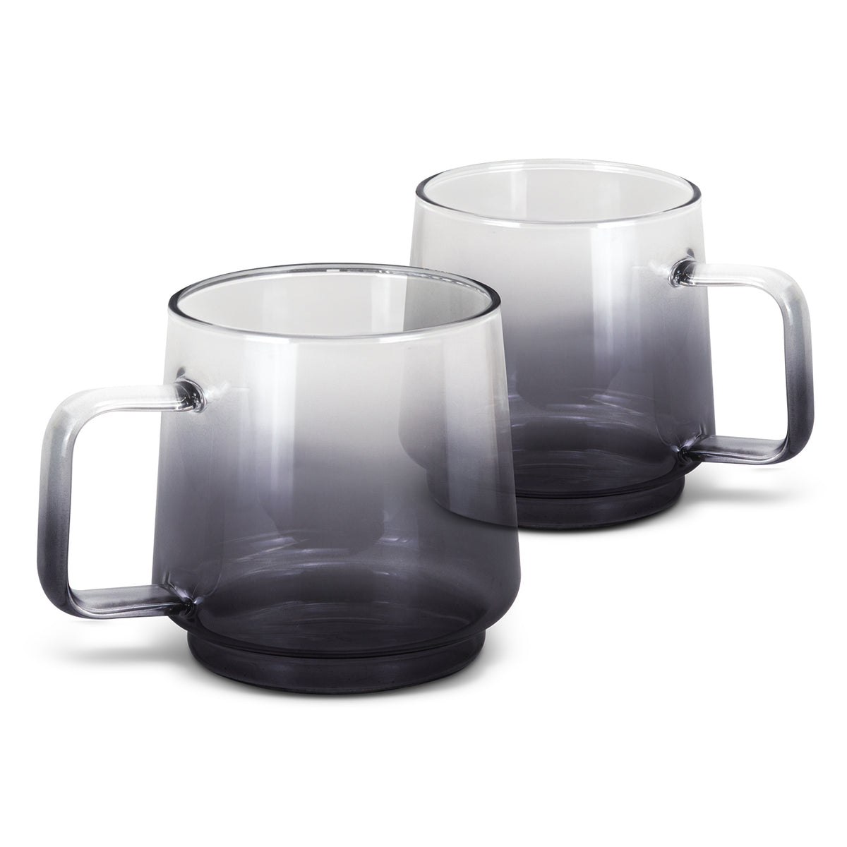 Keepsake Dusk Coffee Cup - Set of 2 - Clear/Smoke